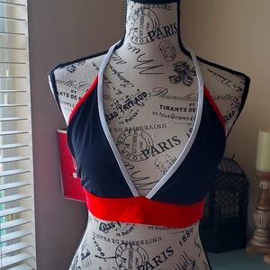 Mossimo Red/Black Bikini Top Only